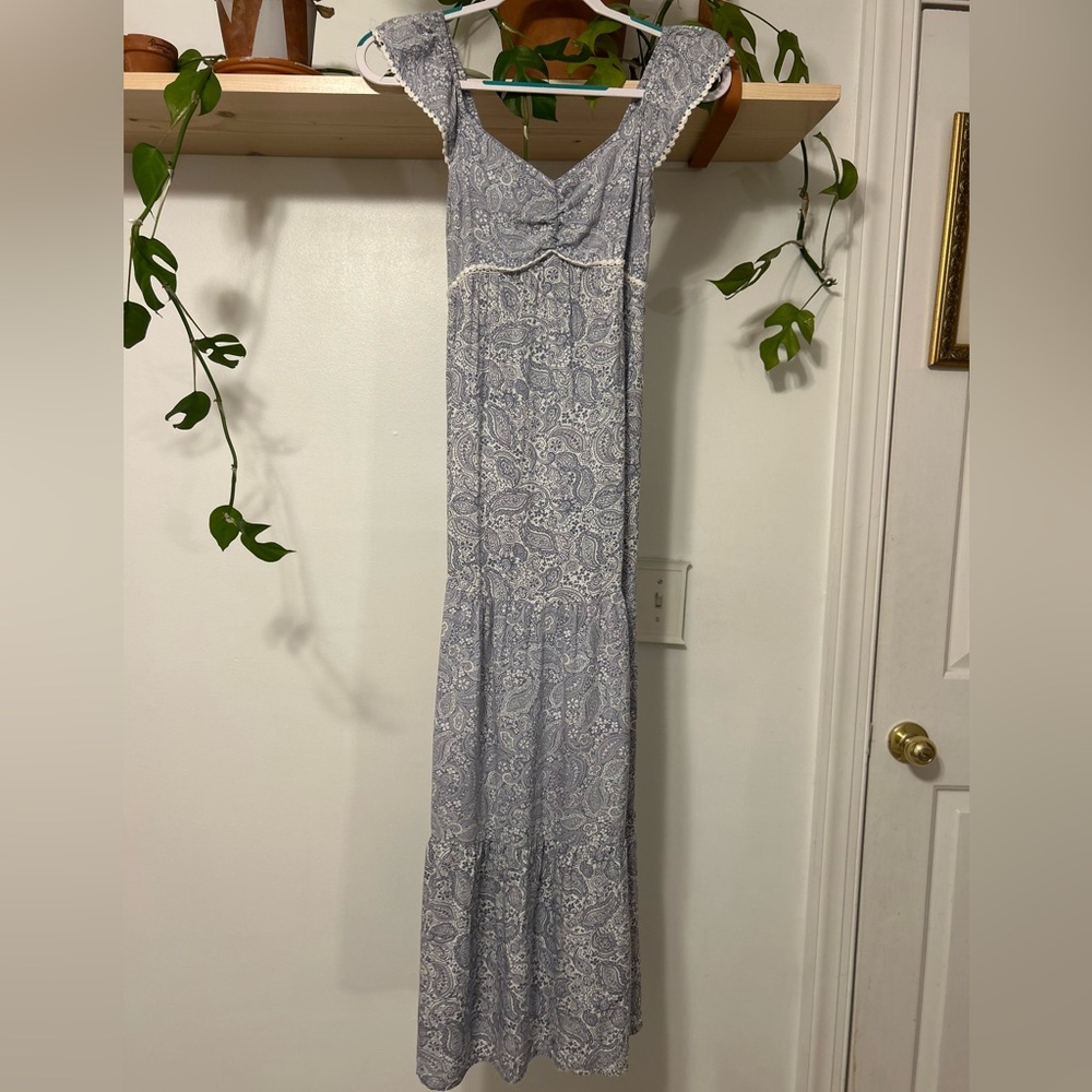 Jessica Simpson Light Blue Lace Maxi Dress